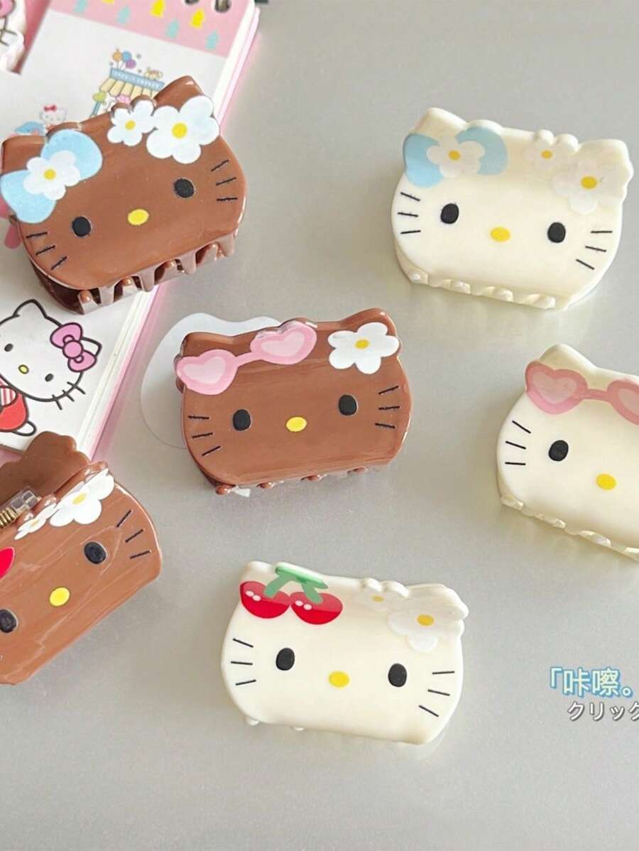 Sanrio Sanrio 1 Pc Sanrio Genuine Authorized Acrylic Hair Grabber Hello Kitty Melody Cute Cartoon Hair Accessories Clip Fashion Accessories Hair Claws Claw Clips Hair Clips Hair Jaw Clip Hair Clamps Hair Clutch Hair Catcher Clip