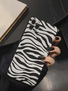1 件 GUCADI 简约优雅黑色斑马图案柔软保护手机壳适用于 Apple//HONOR/ 手机 - 黑色 - 查看 4