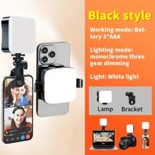 1pc Portable Mini Clip-On Fill Light, White Light Portable LED Video Light, Camera And Camcorder Video Recording, For Photo Selfie Video Recording, Zoom Meetings, Interviews, Live Streaming, Video Logging, Family Gatherings, Christmas Party Shooting, Hand-Held Selfies, Outdoor Activities