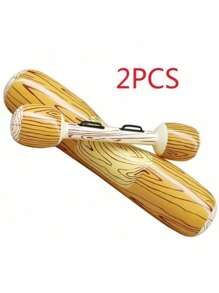 1/2 Pair Wood Grain Pattern Adult Inflatable Bumper Ball Water Interactive Game - Multicolor - View 8