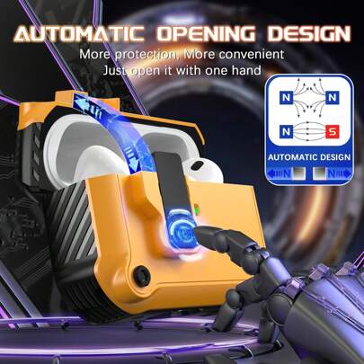 Cubierta emergente automática compatible con el estuche protector Pro 2, hebilla de bloqueo apta para el 4, carcasa de silicona blanda apta para la 3er generación, estuche protector Pro, estuche USB-C de la 2a generación Pro, 1/2 generación