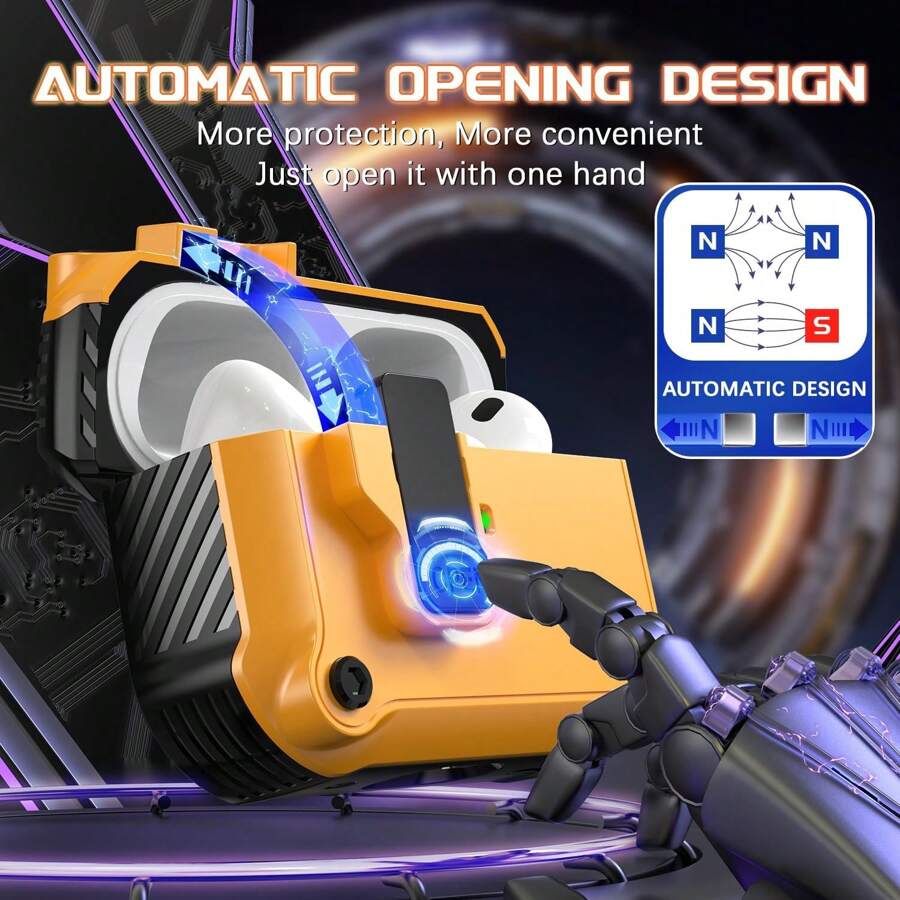 Automatic Pop Up Cover Compatible With Pro 2 Protective Case, Lock Buckle Fit For 4, Soft Silicone Shell Suitable For 3rd Gen, Pro Protective Case, Pro 2nd Gen USB-C Case, 1/2 Gen - Multicolor - View 1