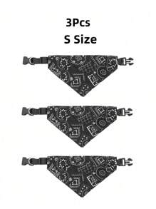 1/3Pcs Adjustable Triangular Bandage For Pet Dog Cat Washable Scarf Bandana Collar Bibs Cat Neck Decor Birthday Party Dress Up
