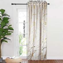 Elegant Dutch Velvet Light Filtering Curtains, 1 Piece, 140x250cm, 8cm Tieback Design, UV Blocking, Light Control, Soundproof And Insulating, Modern Luxury Style