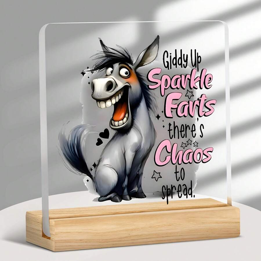 1pc, Chaos Spreading, Acrylic Desktop Decoration For Women And Men, Suitable For Home Decoration, Cafes, Ideal Birthday Gifts, Housewarming Gifts, Holiday Gifts