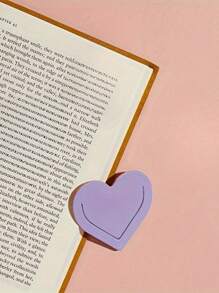 1/3/15个装创意心形仿皮书签，多种颜色可选，艺术风格，学生理想之选，艺术灵感阅读礼物，文学爱好者必备，双面夹，可用作日记本和书页分隔符，学习用品，返校必备 - 彩色 - 查看 5