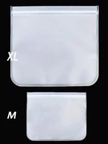 5 Pièces Sacs De Rangement D'aliment Réutilisables - Sacs De Congélateur Sans Silicone,rangement D'aliment Réutilisable De Sacs Organisateurs Résistants Aux Fuites Pour La Viande, Fruits Légumes