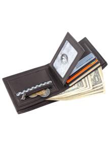 1 Billetera de moda para hombre, billetera con monedero de gran capacidad, bolsa con múltiples ranuras para tarjetas, bolsa con cremallera para monedas, billetera, regalo de Acción de Gracias y cumpleaños