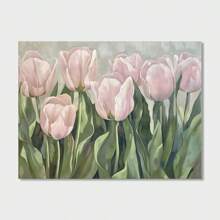 1 件独特的郁金香帆布艺术海报 - 无框现代墙壁装饰艺术海报，适用于客厅、卧室和家庭办公室 - 彩色 - 查看 10