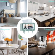 1 Pc Fun Cute TV Tissue Box Holder,Multi Functional Square Tissue Box Cell Phone Holder For All Smartphone Toilet Paper Napkin Box Desktop Decoration For Room Bathroom Kitchen Dining (Green) - Multicolor - View 6