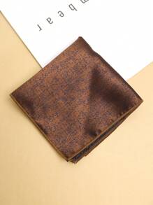 1pc Men's Solid Color Pocket Square Handkerchief, Suitable For Suits And Business Attire