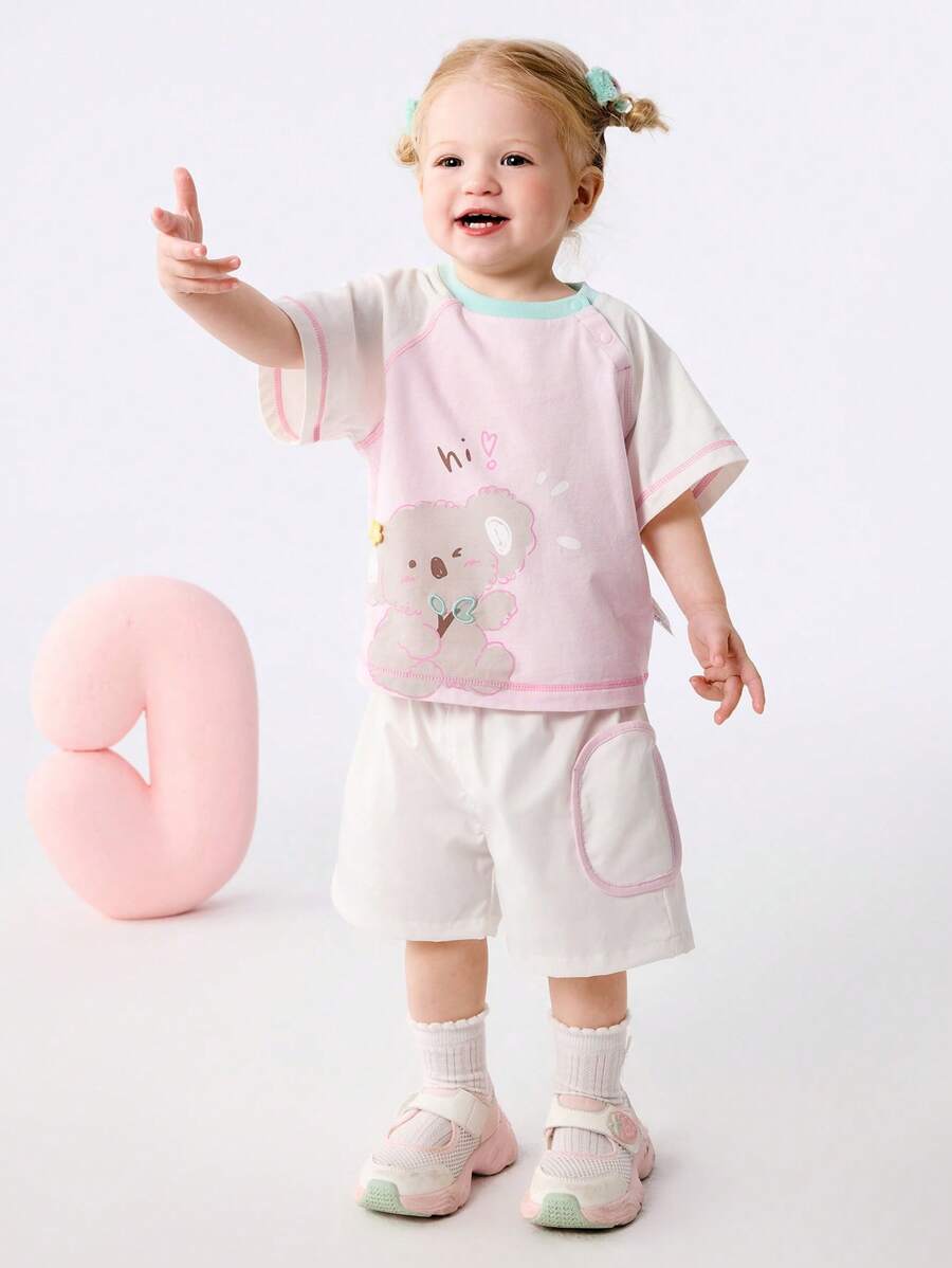 Balabala Baby Girls & Girls Two Pieces Outfit, Cute & Fresh - White and Red - View 1