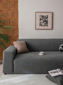 1 Vỏ bọc ghế sofa đàn hồi Jacquard, Vỏ bọc ghế sofa chống trượt phong cách hiện đại, Thích hợp cho ghế sofa hình chữ L và ghế sofa 1/2/3/4 chỗ ngồi, Phổ biến cho mọi mùa, Dễ dàng lắp đặt và tháo gỡ - Màu xám đen - Xem 6