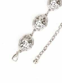 1pc Women's Vintage Niche Waist Chain, Made Of Silver-Color Alloy Metal - Silver - View 4
