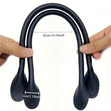 2pcs About 16.54inch Length, PU Leather Strap, Core Stitching With Oil Edge, DIY Bag Purse Handle Sewn By Hand Versatile Fashion Essential Replacement Accessories