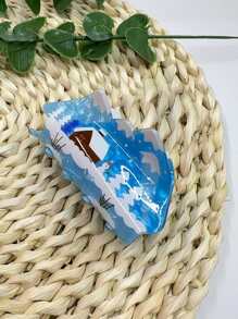 1pc New Fashion Hairpin Claws, Spring, Summer, Autumn And Winter Four Seasons Graffiti Acetate Grab Clip Ladies Hair Claw , New Hair Clip Hair Ornament