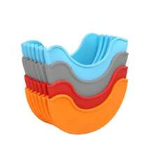 4pcs Reusable Expandable Hamburger Rack, Silicone Holder, Burger Tool Rack, Storage Rack, Kitchen Storage Box, Makes Delicious Burgers Easier - Multicolor - View 7