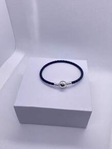 1 pièce Bracelet  rond à boucle de charme de haute qualité pour femmes, convient pour le port quotidien, compatible avec les perles de charme, cadeau parfait pour Noël et la Saint-Valentin