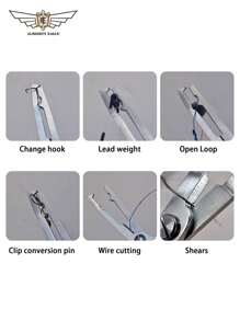 1pc ALMIGHTY EAGLE Outdoor Fishing Tools Multipurpose Multifunctional Straight Mouth Fishing Pliers Bait Pliers Bait Pliers Rust-Resistant Fish Line Cutter Portable Fishing Pliers Corrosion-Resistant - Multicolor - View 5