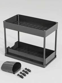 1pc Bathroom Vanity Organizer Rack, Drawers Storage Box For Makeup, Cosmetics, Jewelry And Small Items On Countertop - Multicolor - View 7