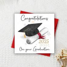 带帽子的毕业祝贺卡，为你感到骄傲，有趣的毕业卡，送给她/他的毕业礼物，祝贺卡，有趣的卡片，毕业快乐 - 多色 - 查看 1