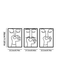 Arte de pared de metal caprichoso - Decoración de baño con humor clásico, temática de Acción de Gracias, diseño minimalista, accesorio divertido para el baño, accesorio del hogar - Negro - Ver 2