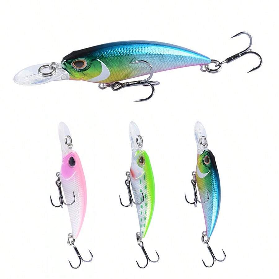 Sinking Minnow Freshwater Bionic Fishing Lure, Suitable For Bass Fishing - Multicolor - View 1