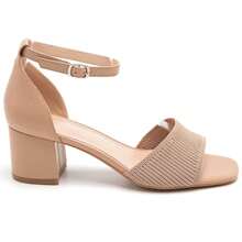 Summer Fashion Versatile Minimalist High Heel Sandals - Khaki - View 2