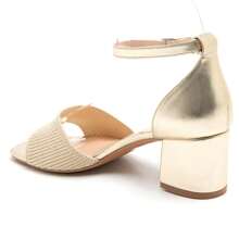 Summer Fashion Versatile Minimalist High Heel Sandals - Gold - View 3