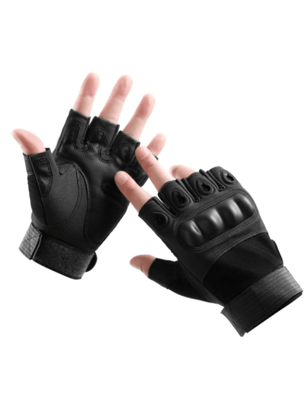 Um Par De Luvas Esportivas Meio Dedo. Elas São Adequadas Para Ciclismo, Fitness, Caminhada, Ciclismo, Motociclismo E Esqui. Essas Luvas São Antiderrapantes E Resistentes Ao Desgaste, Luvas Pretas