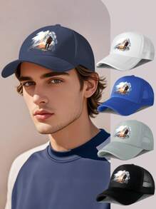 1 件装新款透气网眼棒球帽，舒适户外运动百搭休闲可调节帽子，男女皆宜 - 款式 - 查看 8