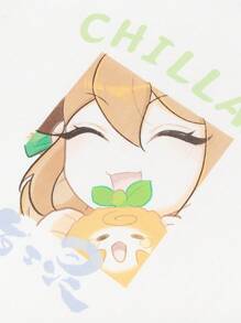 Balabala 年輕女孩的降溫睡衣套裝，柔軟透氣的夏季睡衣 - 白紫色調 - 查看 6