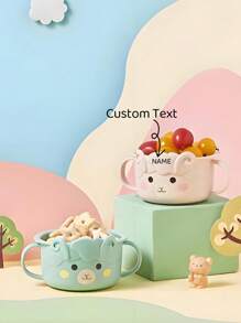 Customizable Anti-Slip Anti-Hot Children's Bowl, Baby Complementary Food Bowl, Suitable For Home, Outdoor, School, Baby Bowl And Spoon Dinnerware Set - Many - View 3