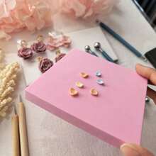 1 Piece 10*10cm Super Large Petal Soft Pad, Non-Stick And Non-Adhesive, Soft Clay Flower Making Tool - Pink - View 4