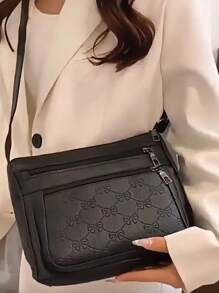 1pc Women's Shoulder Bag, Casual Fashion Crossbody Bag, Wear-Resistant And Secure. With Zipper And Adjustable Shoulder Strap. Can Hold Phone, Wallet, Cosmetics And Daily Necessities. Suitable As Mother's Day Or Holiday Gift For Mom