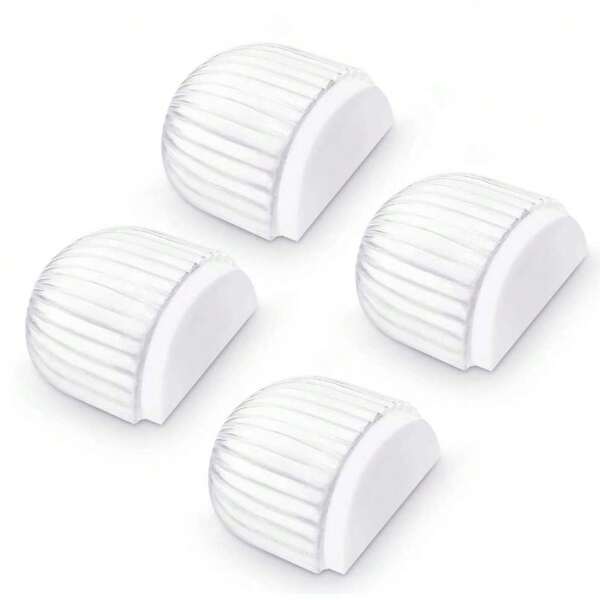 1/3/5pcs Acrylic Seashell Pattern Transparent Door Stop, No Drill Wall Mounted Door Closer Bumper With Adhesive