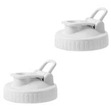 2 件常规口径 70/86 毫米梅森罐倾倒嘴，梅森罐罐盖，带防漏密封翻盖，可重复使用的塑料罐盖，用于饮用沙拉酱倾倒，罐盖，彩色 - 彩色 - 查看 12