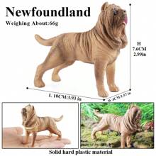 1 件狗狗雕像，逼真的塑料小狗雕像，手绘仿真小狗动物玩具，狗狗蛋糕装饰圣诞生日礼物