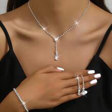 1pc Women's Necklace Set, Suitable For Everyday Wear - Silver - View 9