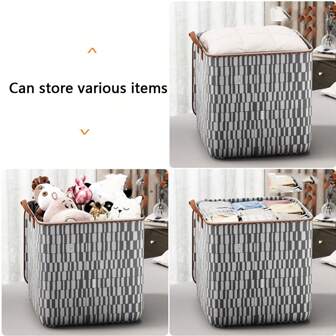 用这款大号储物袋整理您的衣柜 - 加固手柄、防潮衣服和被子储物袋、衣物整理储物盒、包装和搬运袋！卧室配件