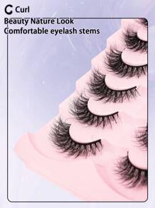 7 对 5D 浓密假睫毛，蓬松眼尾加长大卷曲仿毛睫毛 15 毫米 - 眼尾拉長款 - 查看 5