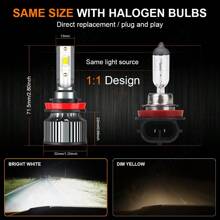 XWQHJW 2pcs Car Headlight H4 H7 LED Bulb H11 9005 HB3 9006 HB4  9007 Led Lights 20000LM 12V