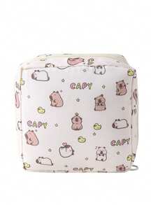 1 件便携式大容量女性卫生袋，防水面料收纳袋，时尚实用的多功能旅行袋 - 适合存放卫生巾、护垫和卫生棉条，波西米亚风格 - 彩色 - 查看 12