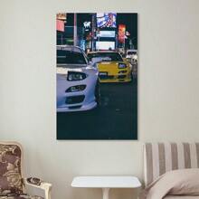 Sports Car Modification Poster - Wooden Frame Canvas Painting 2.25cm Piece (3) Thickness 1inch / 30, Home Gift Decoration, Room Decoration Aesthetics, Wall Decoration Art, Perfect Gift, Autumn Winter Wall Decoration, Living Room Decoration, Bedroom Decoration, Kitchen Decoration, Entrance Decoration, Bathroom Decoration, Direct Wall Painting, High-Quality Wall Painting Poster