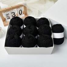 24/12/6/1 件 50g 套装彩色纱球，手工 DIY 针织，粘贴绘画，涤纶纱，手工编织钩包，帽子，围巾线，8/4 股储物篮，手工编织中粗纱适用于各种针织产品，适用于彩色艺术和 DIY 工艺品 - 彩色 - 查看 14