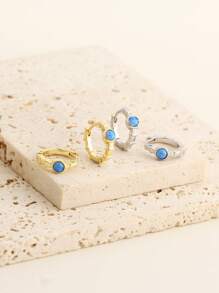 1 对（2 件）奢华 S925 纯银澳大利亚珍珠经典环形耳环，百搭高端女士耳环，日常/通勤装配饰，生日礼物