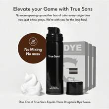 Dark Brown Hair Color Shampoo For Gray Hair 500ML Instant Hair Dye Shampoo For Men & Women-3 In 1 Color Shampoo+Natural Black Hair Color Shampoo For Gray Coverage+True Sons Hair Dye Foam For Men, 3 In 1 Herbal Hair Shampoo For Women And Men, 500ML - 黑色 - 查看 7