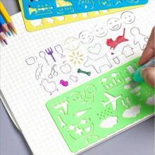 Cute Geometric Spirograph Drawing Set, Artistic Handcraft, Scrapbook Supplies, Creative Drawing Toy, Magic Drawing Stationery, Magic Ruler Template Set, Various Drawing Rulers, Classic Magic Patterns, Birthday Gift, Reward Gift (Random Color)