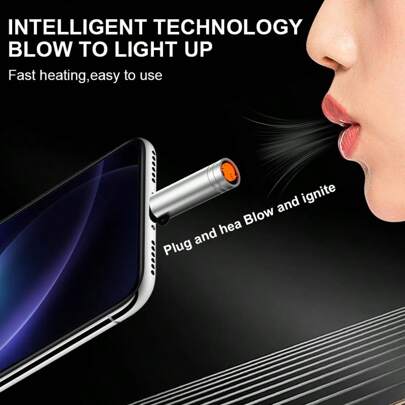 [Portable Emergency] GYIOEUPT USB-C Lighter - Portable Emergency Lighter For Outdoor Camping, Travel, And Daily Use - No Battery Required