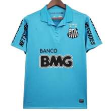 BRAZIL SANTOS JERSEY WATER GREEN RETRO 11-12 - Lime Green - View 1